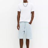 Baggy denim Bermuda shorts