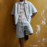 Baggy denim Bermuda shorts