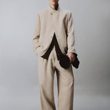 RELAXED FIT DOUBLE-BREASTED BLAZER