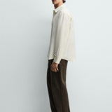REGULAR FIT COTTON-SILK SHIRT