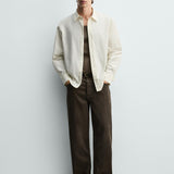 REGULAR FIT COTTON-SILK SHIRT