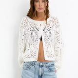 Oversize crochet cardigan